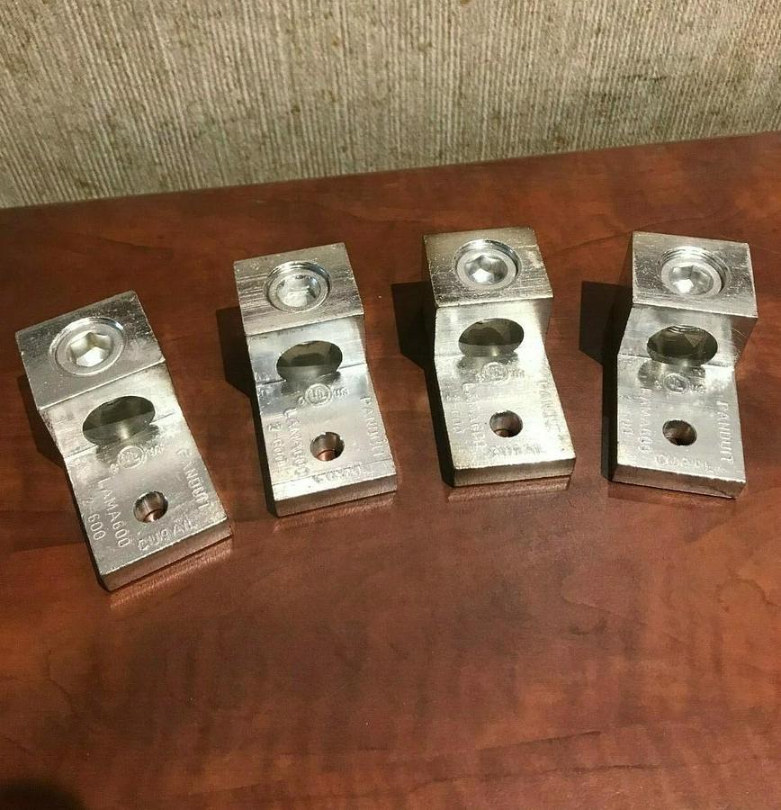 Used (4 Pack) Panduit LAMA600 Aluminum Mechanical Single Barrel Lug | 2-600 CU9AL