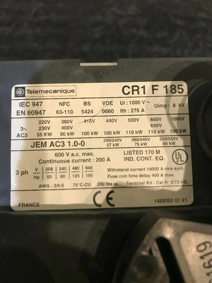 Telemecanique CR1F185 Contactor Module