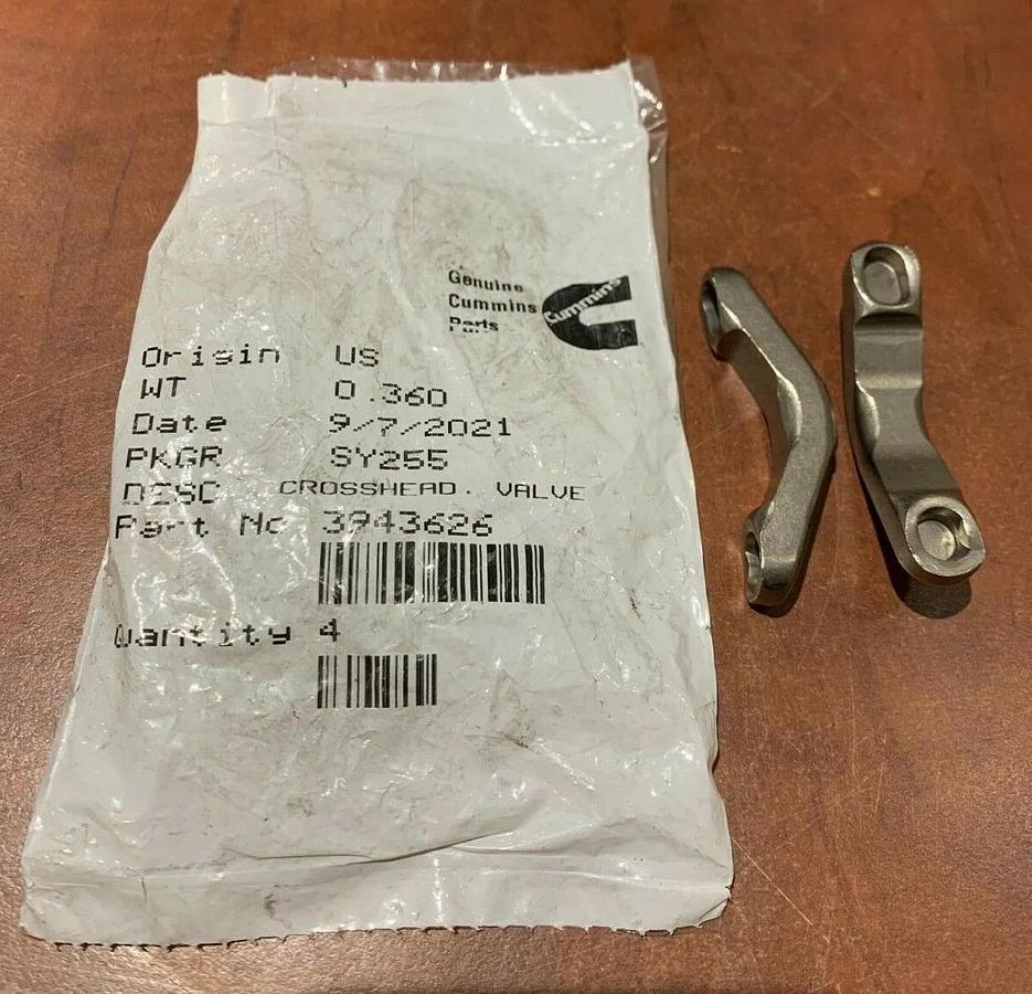 (2 Pack) New Genuine OEM Cummins CROSSHEAD VALVE | P/N: 3943626