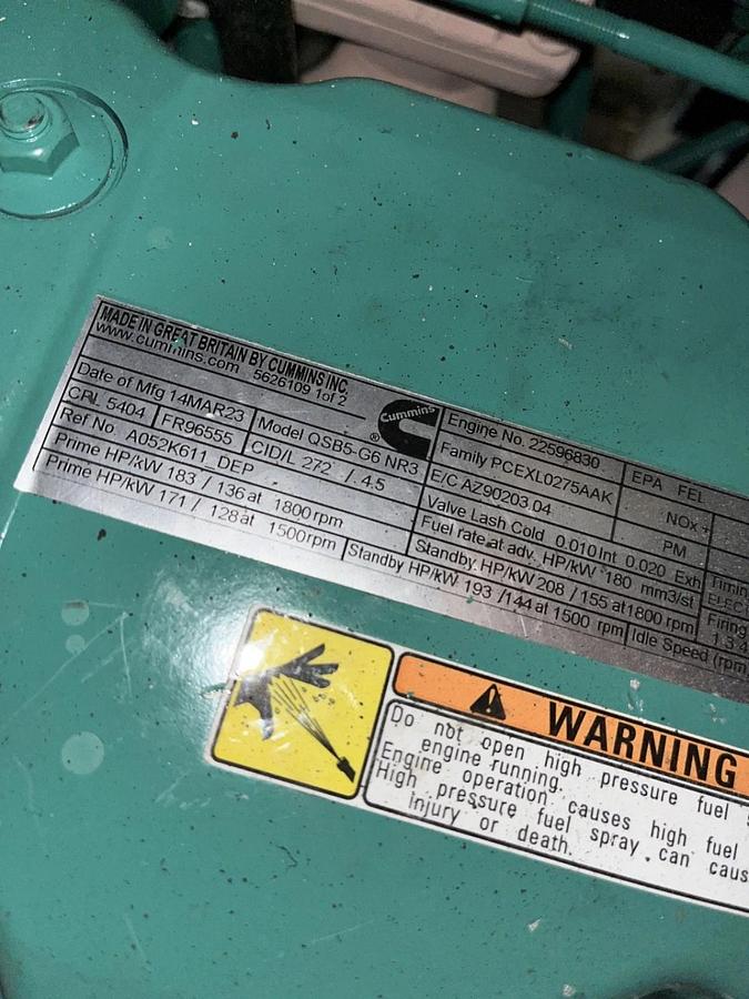 100kw Cummins C100D6R-1527367 Spec. E Mobile Diesel Generator - S/N: L150901778