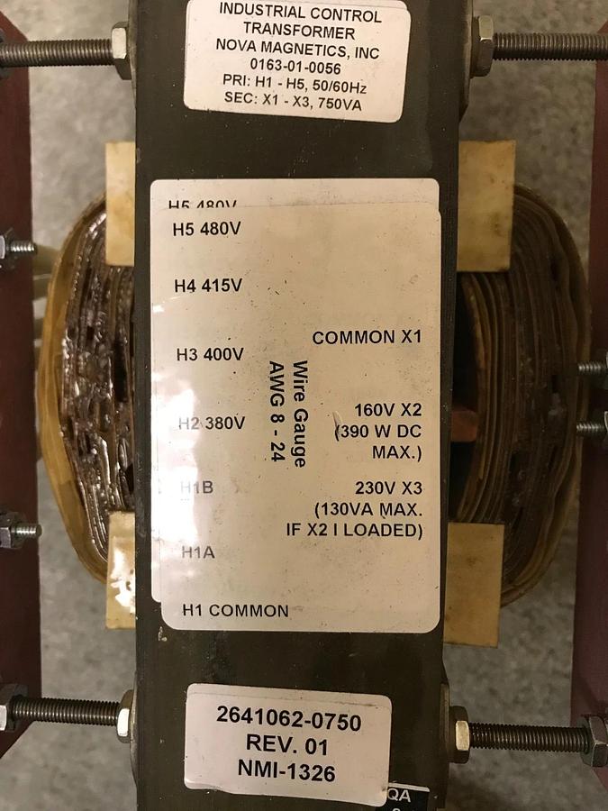 Used Nova Industrial Control Transformer 750VA | 0163-01-0056