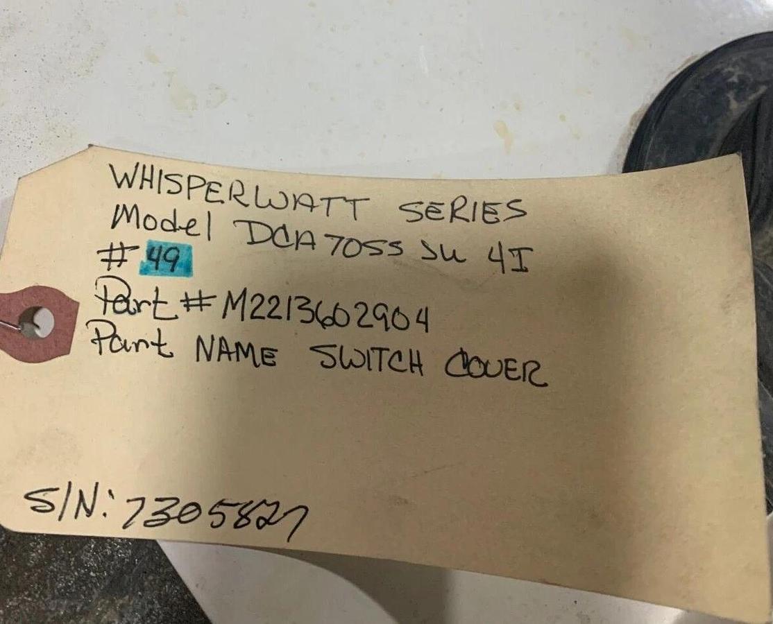 Used Used Multiquip DCA70SSJU4i Switch Cover P/N: M2213602904
