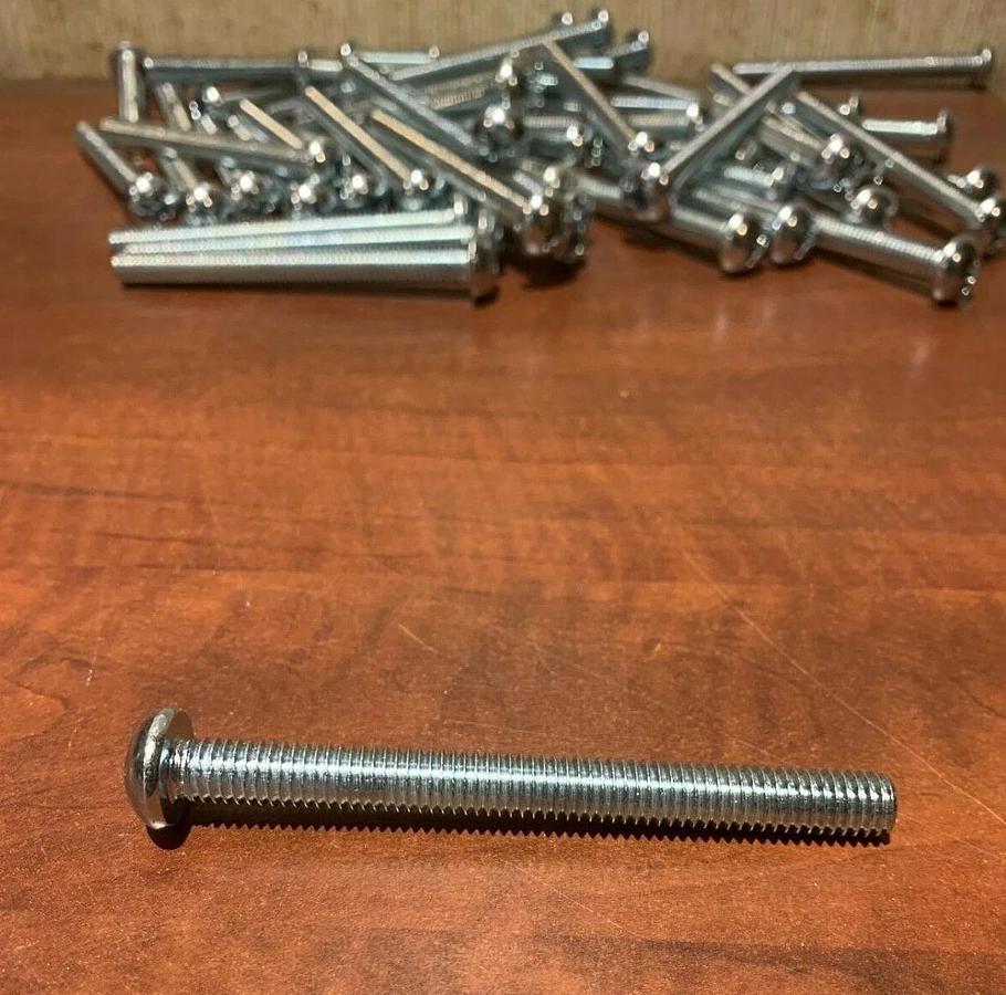 Used (50 Bolts) 3/8" 4" Long Steel Phillips Machine Screws Coarse Thread