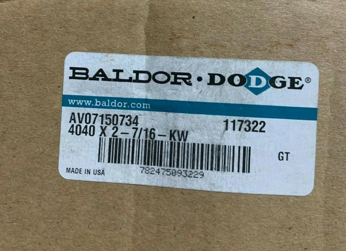 Used New Genuine OEM Baldor Dodge 117322 4040 X 2-7/16-KW BUSHING