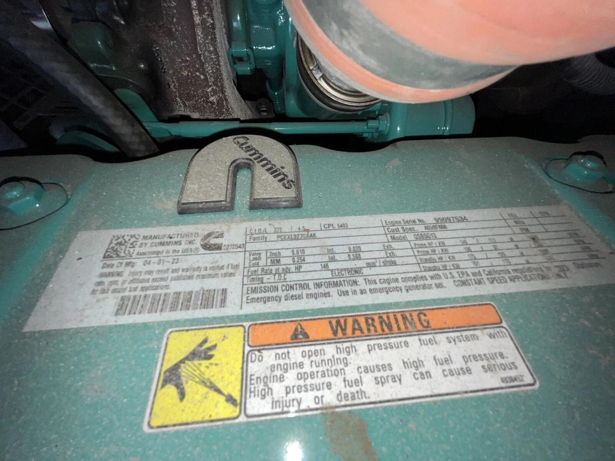 100kW Cummins C100D6R Mobile Diesel Generator - S/N: J140751012 (New Engine!)