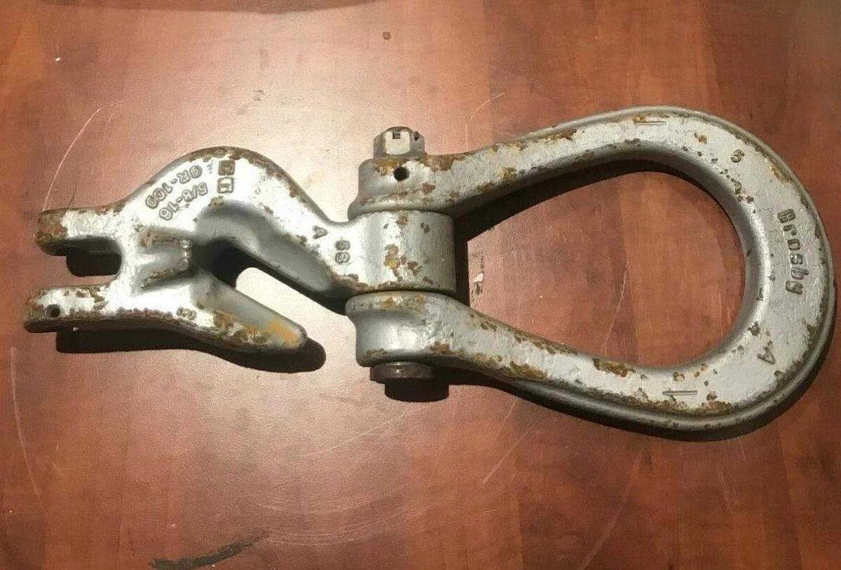 New Crosby A-1361 Eliminator 5/8" Single Grab Hook | 22,600 lbs. 1049831 GR 100