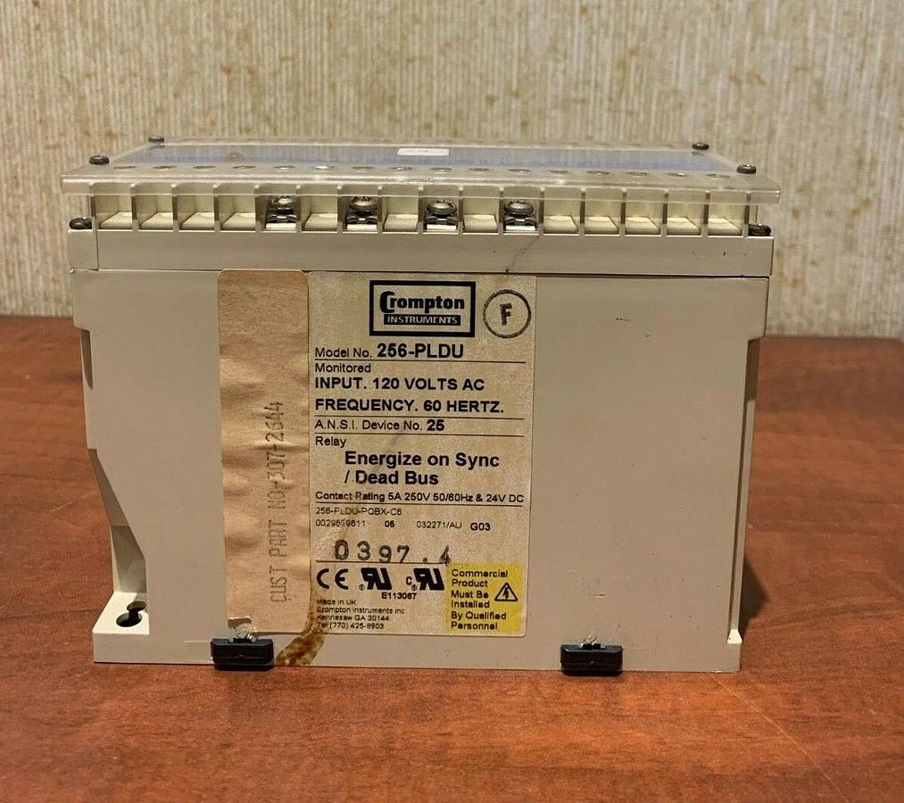 Used Crompton Instruments 256-PLDU Protector Relay 120V 60Hz | P/N: 307-2644