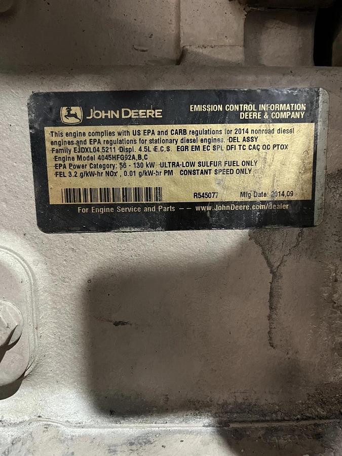 Used 70kva Multiquip DCA-70SSJU4I Mobile Diesel Generator - S/N: 7306566