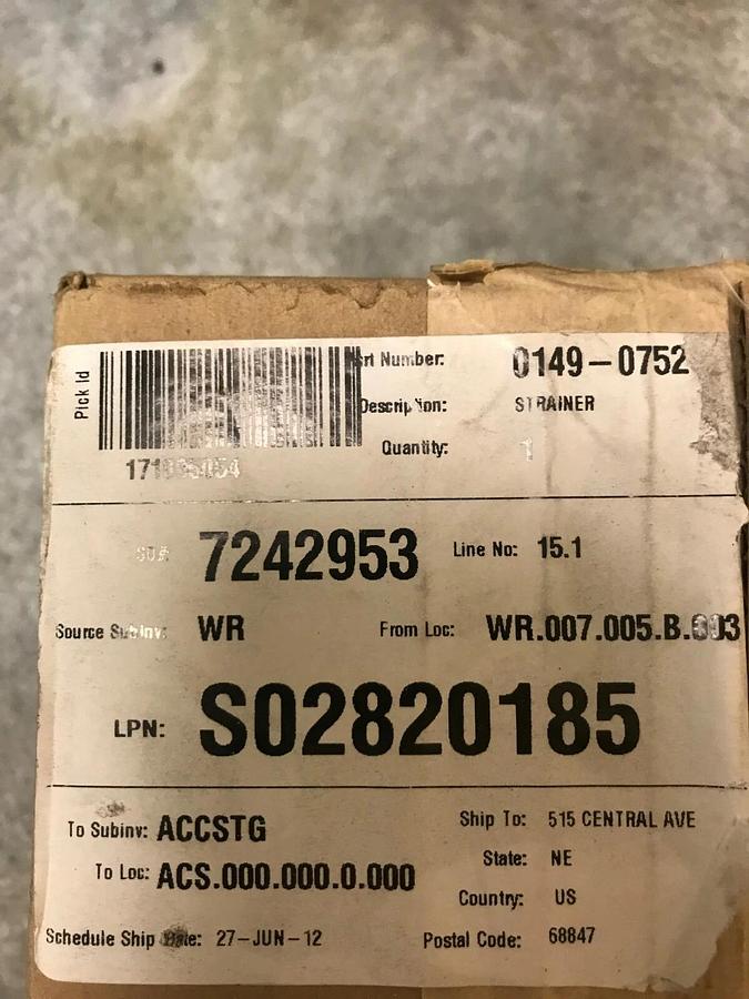 0149-0752 Cummins OEM Part | 1" Titan-FCI Gas Fuel Strainer