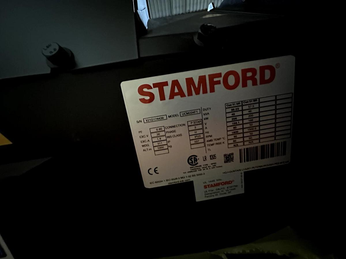 75kW Stamford UCI224F1 Alternator - S/N: X21D174439