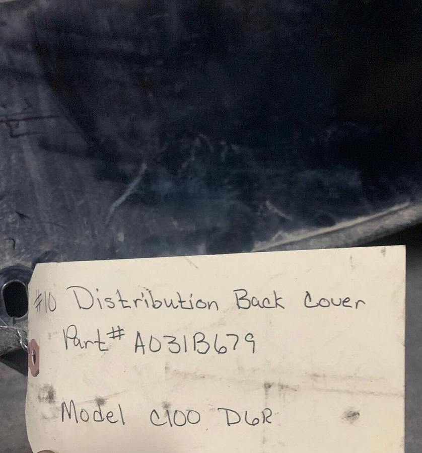 Used Used Genuine OEM Cummins Distribution Back Cover C100D6R | P/N: A031B679