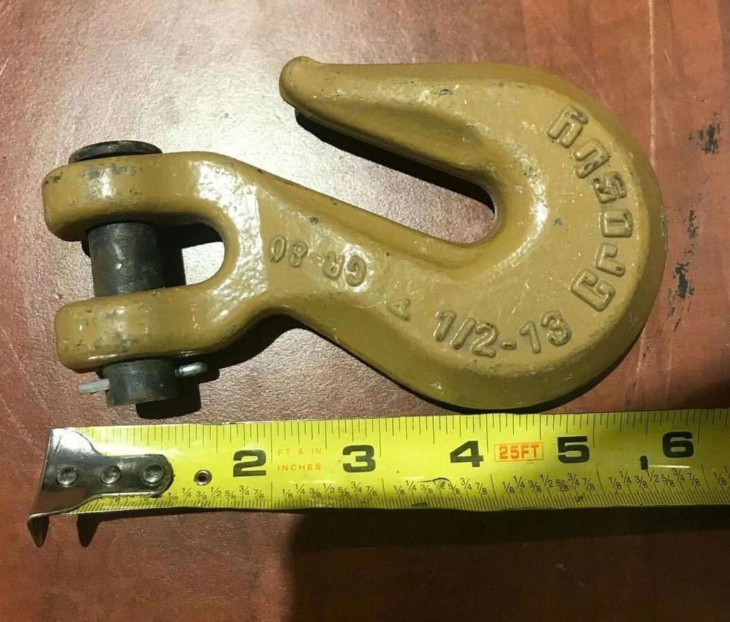 New 1/2" Crosby Clevis Chain Grab Hook | USA Heavy Duty Lifting
