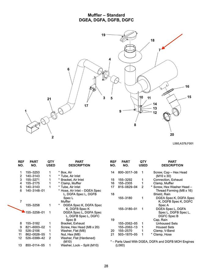 Used New Cummins Nelson Generator Muffler Silencer Exhaust | P/N: 155-3258-01