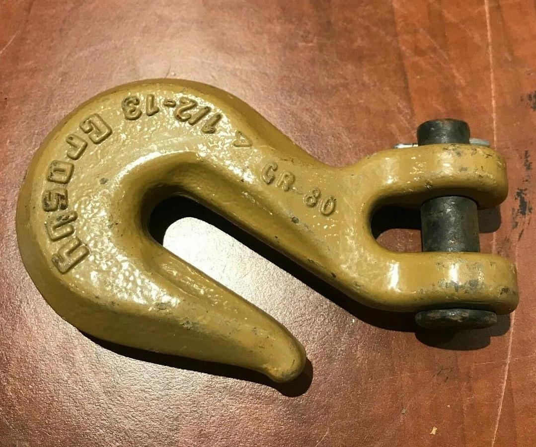 New 1/2" Crosby Clevis Chain Grab Hook | USA Heavy Duty Lifting