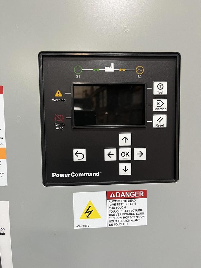 Used New 1600 Amp 480VAC Cummins CXRF8 Automatic Transfer Switch - S/N: D22M057070