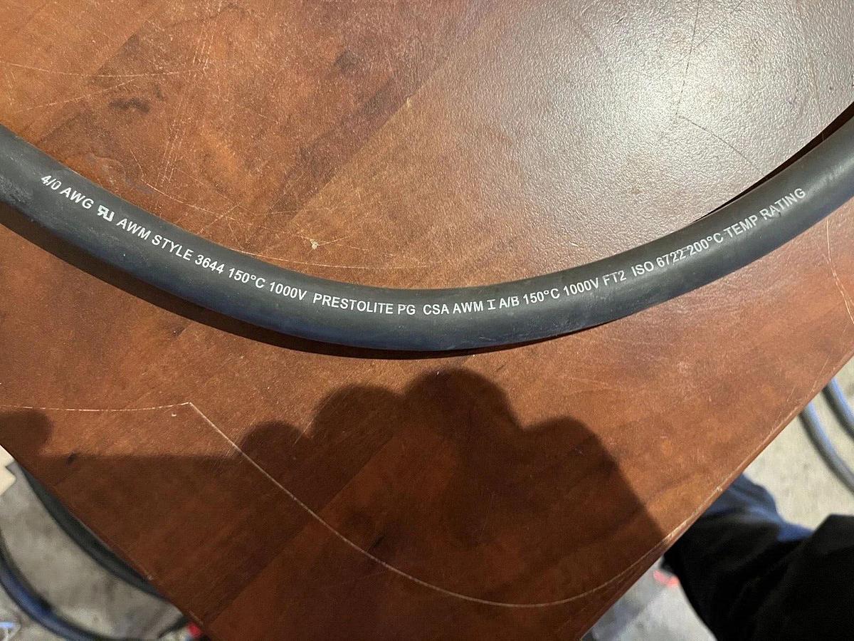 60" CAT 4/0 AWG 1000V Battery Cable - P/N: 278-8023