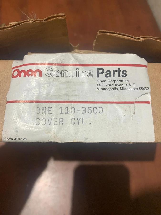 New Genuine OEM Onan OHV Cylinder Valve Cover | 110-3600 0110-3600 170-4237A