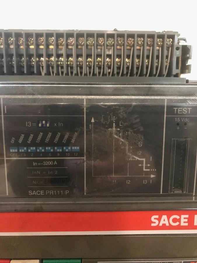 Used 3,200 Amp ABB Circuit Breaker w/ Draw Out Breaker Cradle | SACE E3H 32