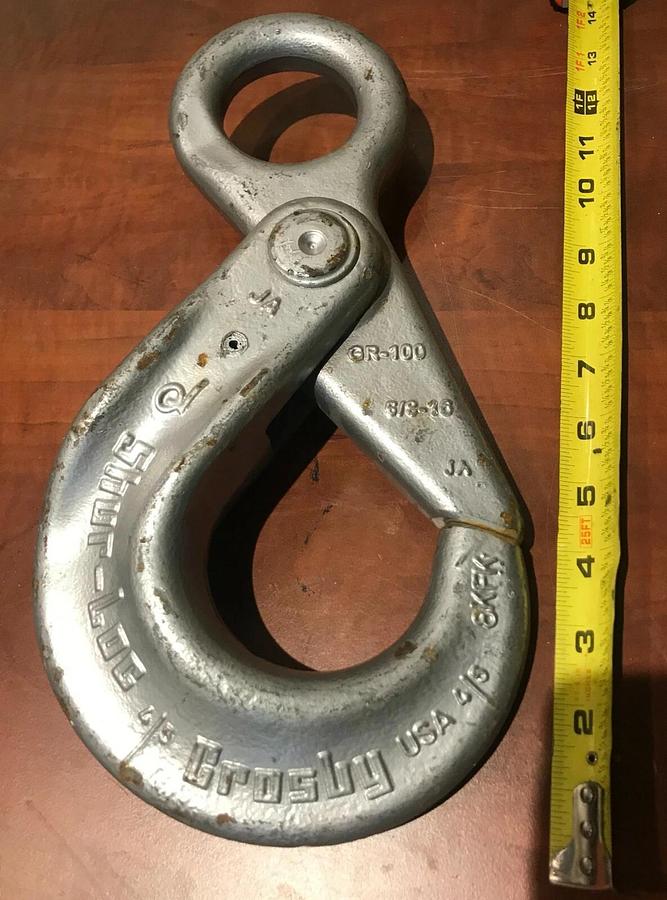 New Crosby Eye Shur-Loc 5/8" Rigging Lifting Hook | 22,600 lbs. WLL 1022941