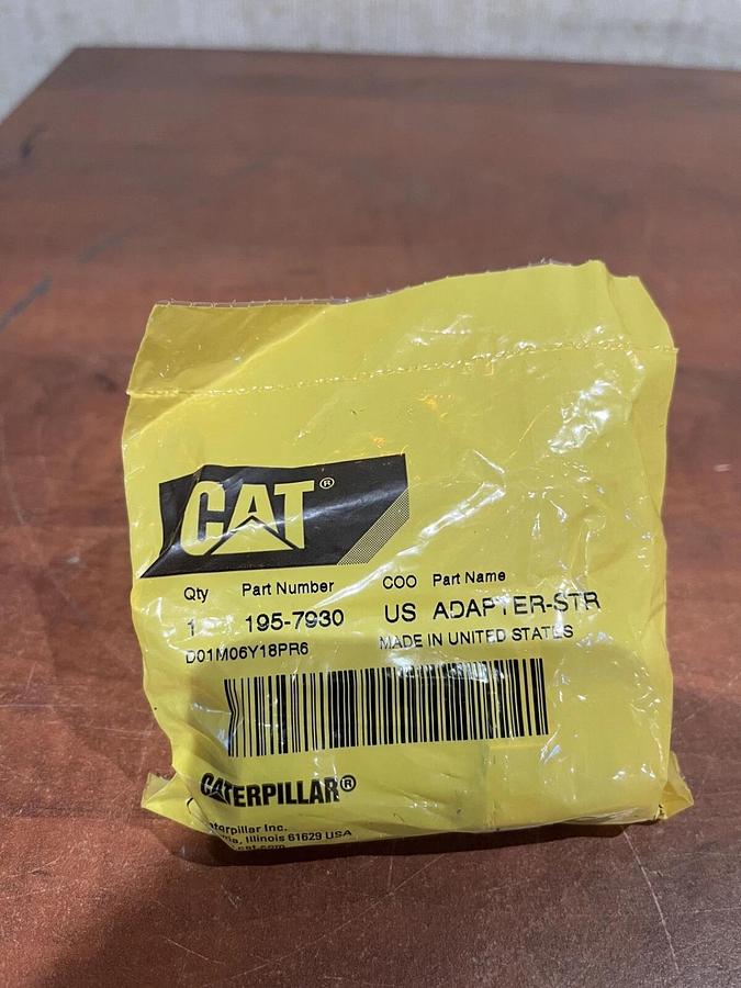 Used New CAT 7/8" Straight Adapter - P/N: 195-7930