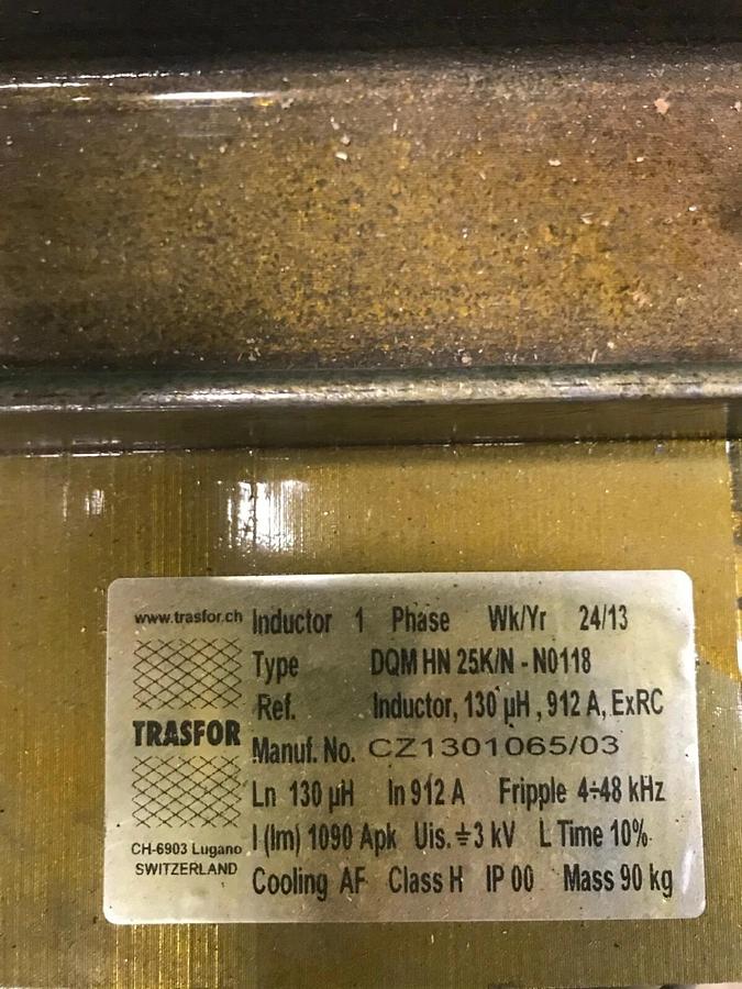 Used Transfor Inductor 1 Phase 130 uh 912 A