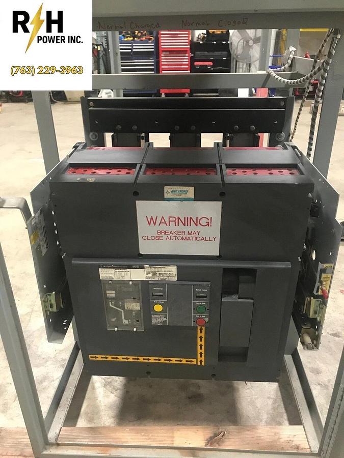 Used Westinghouse SPB100 4,000 Amp Circuit Breaker w/ Rack | 3 Pole 60Hz