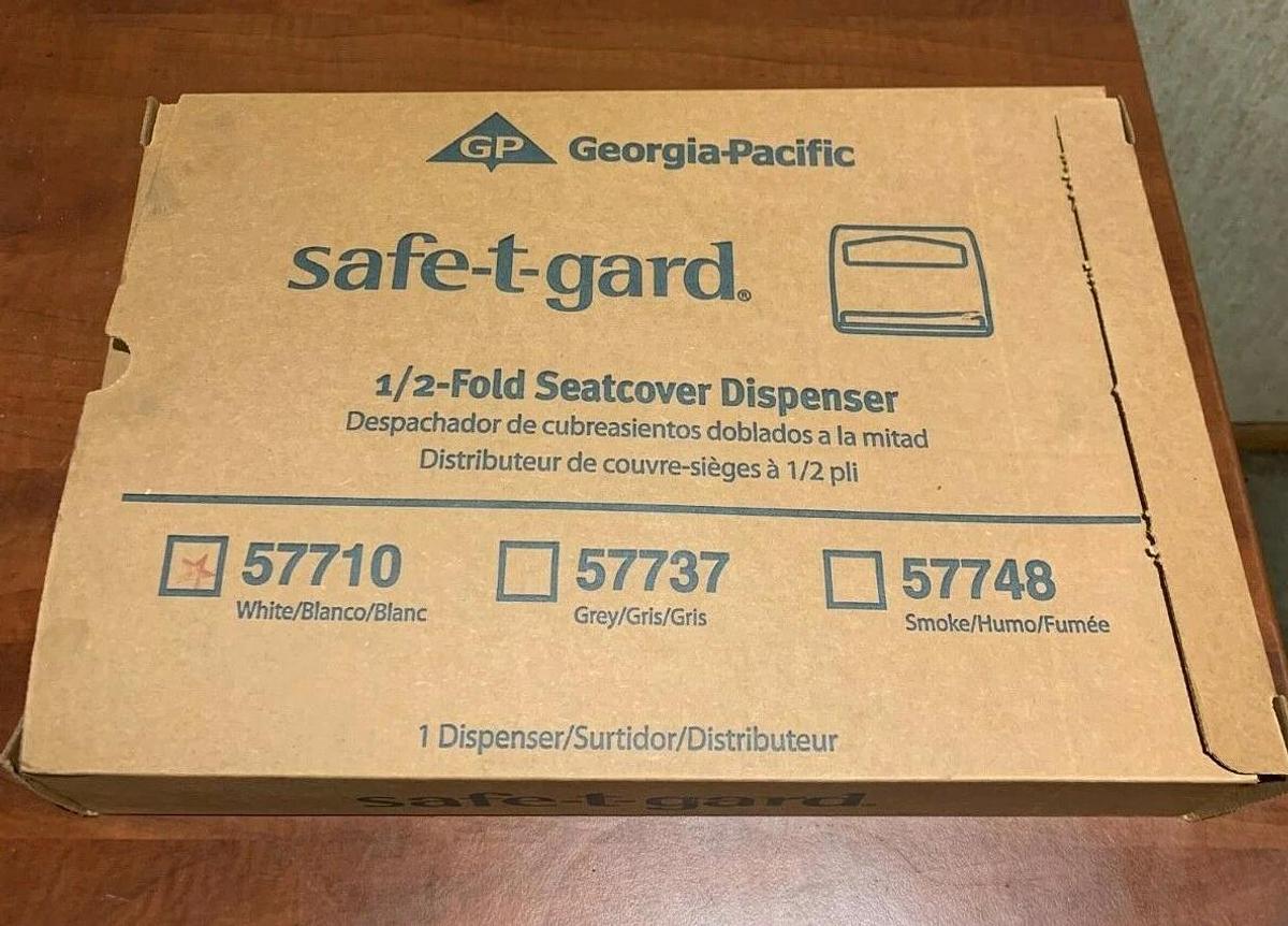 Used (2 Pack) New Georgia-Pacific Safe-T-Gard 1/2-Fold Seatcover Dispenser | PN 57710