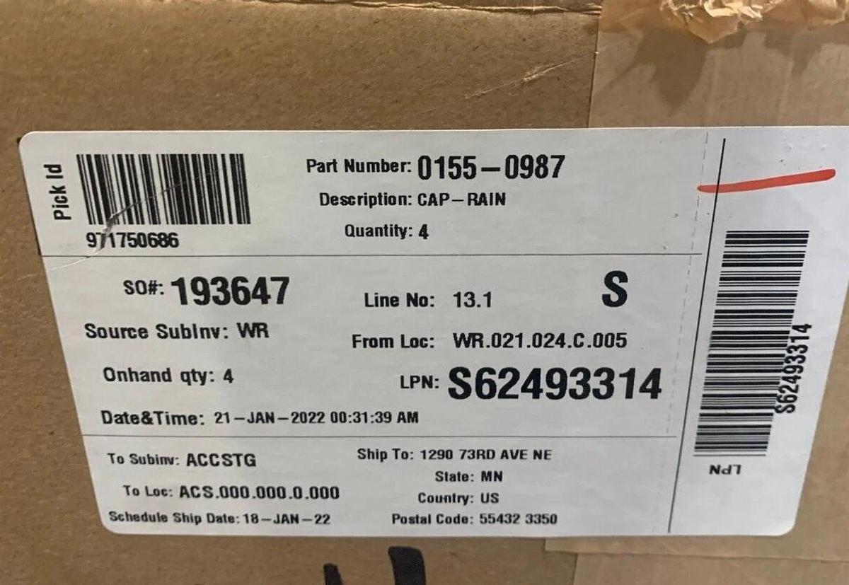 Used New Genuine OEM Cummins Onan 4.5" Steel Rain Cap | P/N: 155-0987