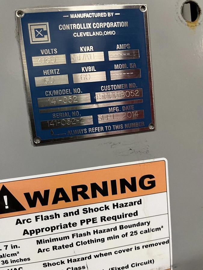 Used Used ABB / Controllix 4160V 60hz Motor Surge Protector - S/N: 141-052-2