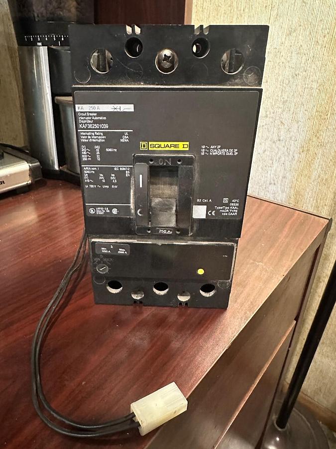 Used 250 Amp Square D KA Circuit Breaker - KAF362501039