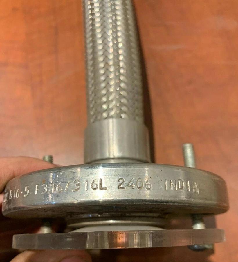 New 1" Flexible Braided Flex Tube Flange