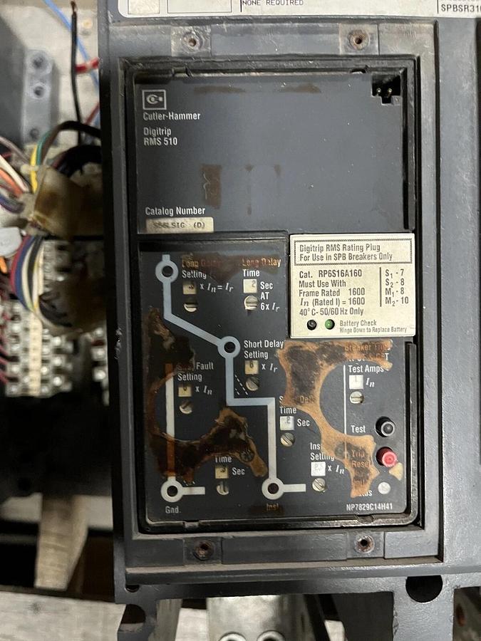 Used Used Cutler-Hammer 1600 Amp 3-Pole SPB65 Circuit Breaker - SPBSR316F-B