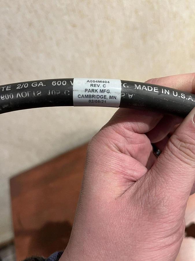 27" Prestolite 2/0 GA. 600V Black Battery Cable - P/N: A054M404