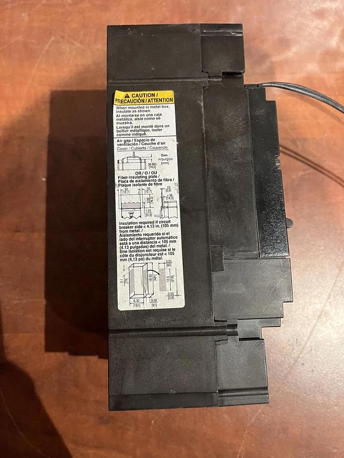 Used Used 200A Square D PowerPact JD250 JDF36200SN Circuit Breaker - P/N: Y0601808833