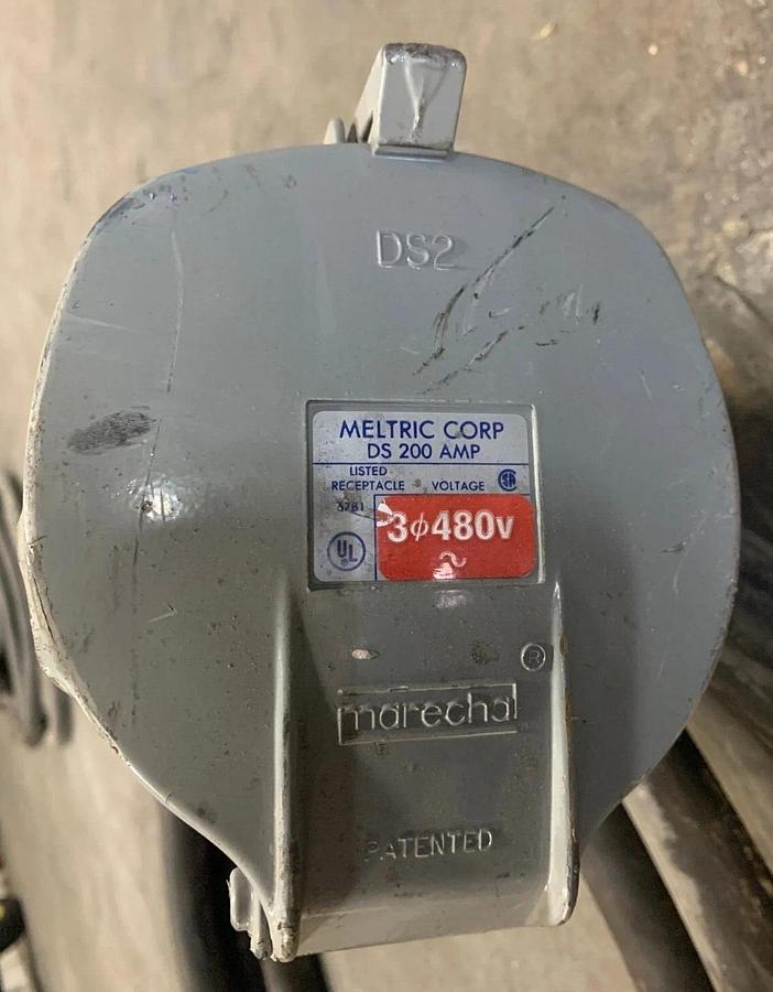 Used 37' 2/0 AWG 4 Conductor Meltric DS 200 Amp 3 Phase 480V Wire Cable