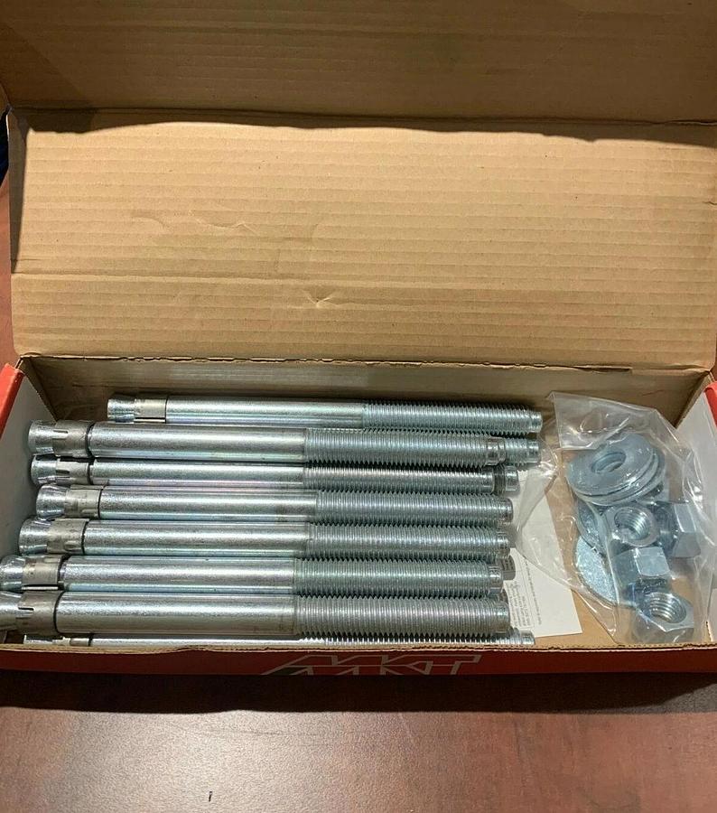 Used MKT Fastening 3/4" x 10" SUP-R-STUD Wedge Anchor 2634100 USA | (15 Pack)
