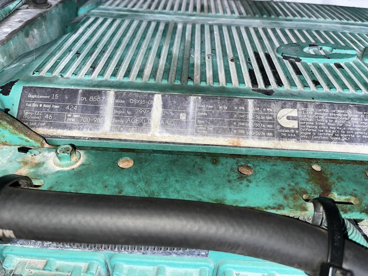 Used 500kw Cummins C500D6RG Mobile Diesel Generator - S/N: C170159908