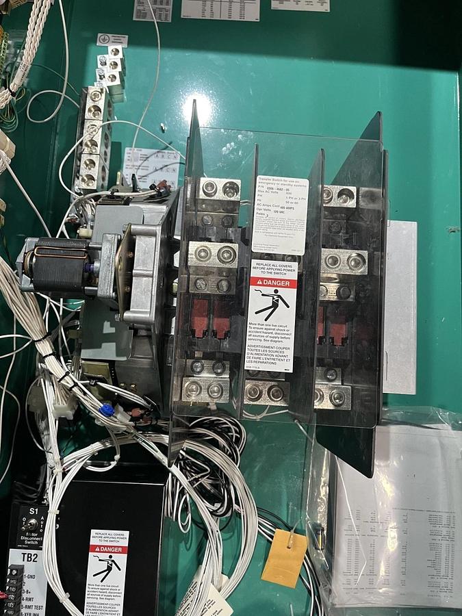 Used 400 Amp 480VAC OHPCC Spec. A Automatic Transfer Switch - S/N: L17M293311