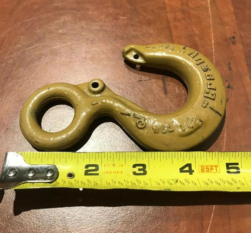 New Crosby Lifting Rigging Hook WLL 1 1/2 Ton (3,000 lbs.) | USA