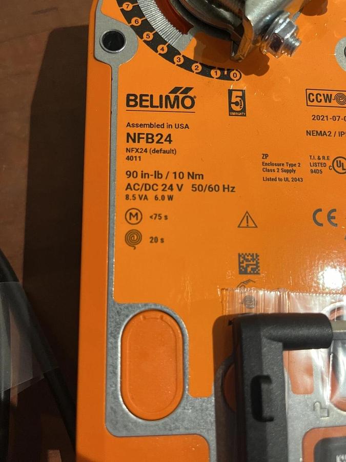 Belimo 90 in-lb Spring Return Damper Actuator - P/N: NFB24