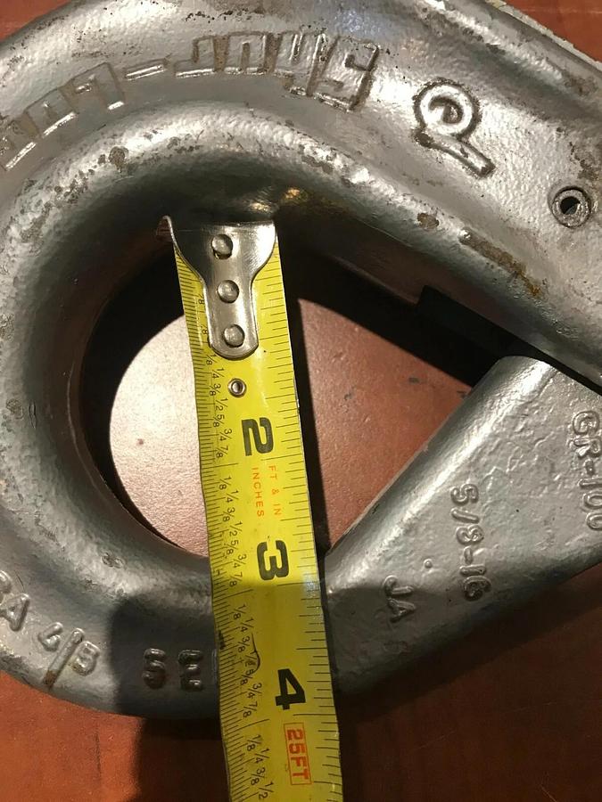 New 5/8" Crosby A-1317 Shur-Loc Clevis Hook  | 22,600 Lbs. WLL 1029036 Grade 100