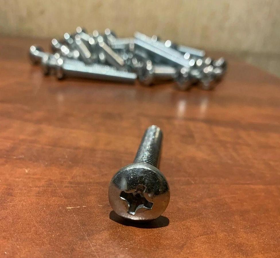 Used (50 Pack) 3/8"-20-2-1/2" Long Steel Phillips Machine Screws Coarse Thread