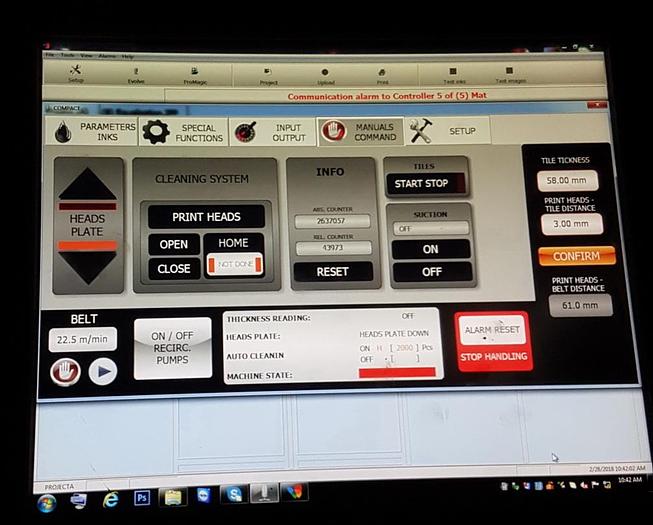 Usato Macchina da stampa digitale per piastrelle PROJECTA ENGINEERING mod. EVOCORE 6