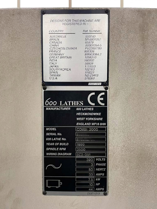 Used Colchester Combi 2000 - CNC Lathe - 1999