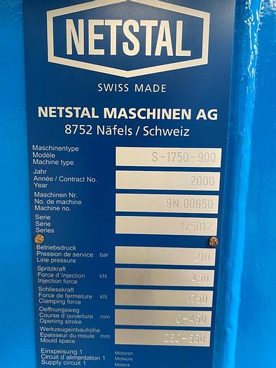 Used 2000 Netstal Synergy S-1750-900 Moulding Machine