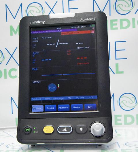 Used Mindray Accutorr 7 Masimo SpO2, SmarTemp, NIBP & Pulse Rate Monitor and Masimo LNCS SP02 Finger Pulse