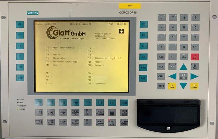 Used E 15015 D - Fluidbed Dryer / Spray Granulator GLATT GPCG 1.1