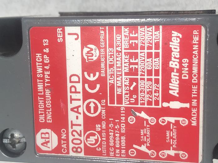 Used Allen Bradley 802T-ATPD 802T