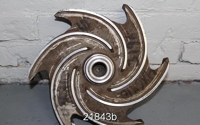 Used Goulds 3196 Impeller, 9.5", 6-Vane, Casting No.: 54632 (For 4x6x10 Pump) #21843