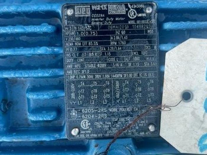 Used 12" Diameter x 20" Long Stainless Steel Auger Screw Conveyor